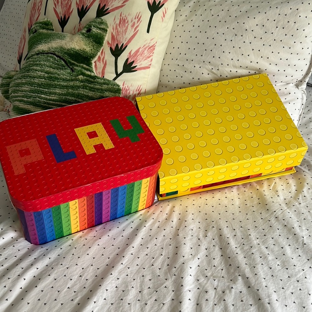 New With Defects Lego Inspired Building Blocks Storage Boxes Containers